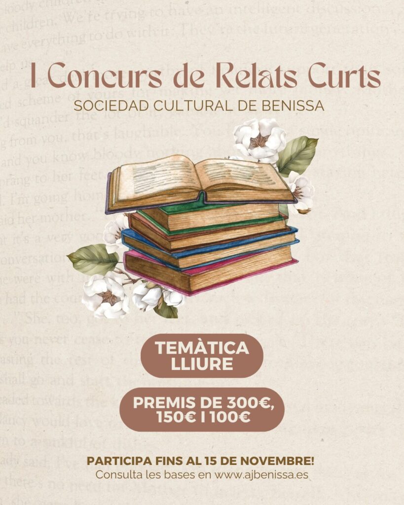 La Societat Cultural de Benissa convoca el I Concurs de Relats Curts